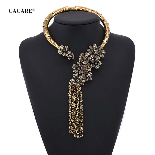 Big Chocker Long Fringe Large Necklace Maxi Women CHEAP Fashion Jewelry Collares Metal Statement 2 Choices F1106 Bohemian