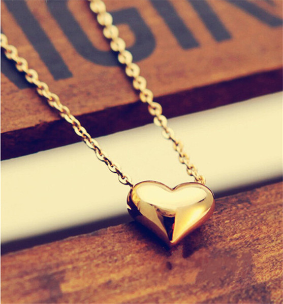 Posh Women Charm Jewelry Choker Chunky heart shape Pendant Chain Necklace for girlfriend birthday gift factory price