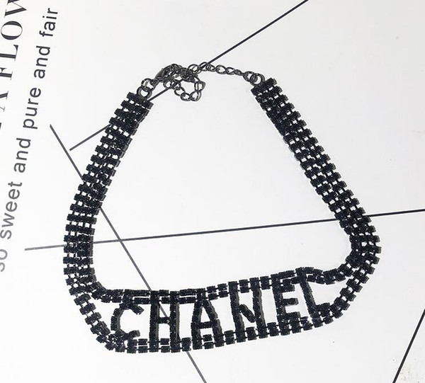 Fashion Designer Chokers Necklace Bracelet with Crystal Brand Letters Style CZ Diamond Women Necklaces Bracelets Jewelry Silver Gold Colors