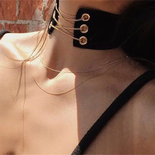 7 Colors European and American Fashion and Personality South Korea Flannelette Alloy Women's Neck Chain Necklace/Lot Drop Shipping