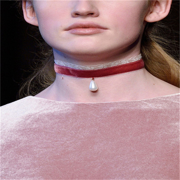 European and American Fashion Necklace Joker Lace Necklace Water Pearl Tassel Accessories Multicolor/Lot Drop Shipping