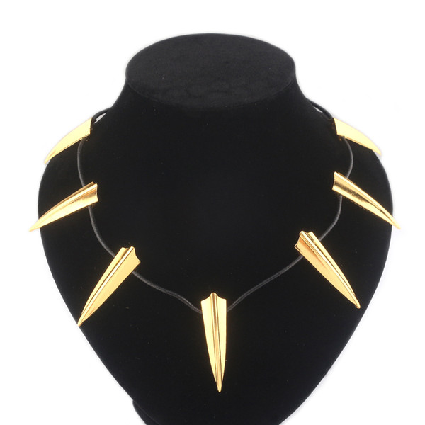 Marvel Movie periphery Black panther necklace Super hero Silver Gold Man's Collar Necklace Fashion