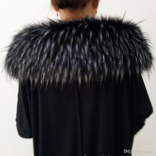 Fox Fur Collar Hooded Collar Real Fur Jacket Fur Collar Brand Scarf 70 cm Length Solid Adult Genuine Upscale