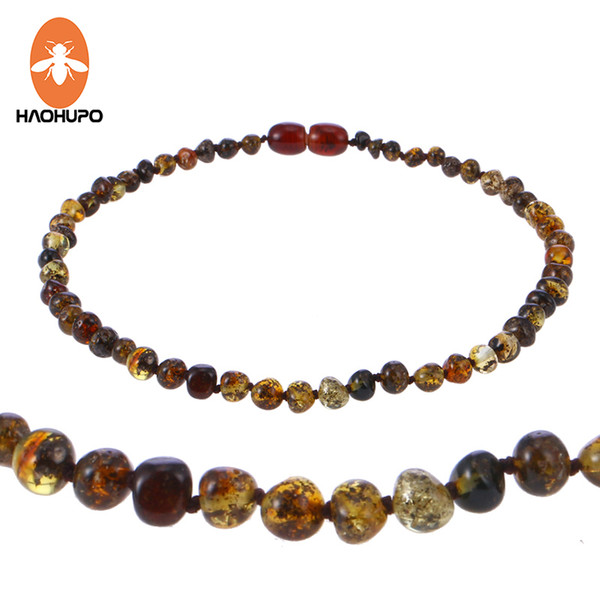 HAOHUPO Amber Necklace for Women Baltic Natural Amber Beads Baby Jewelry for Boy Girl Infant Teething Gifts for Etsy Supplier Y1892805