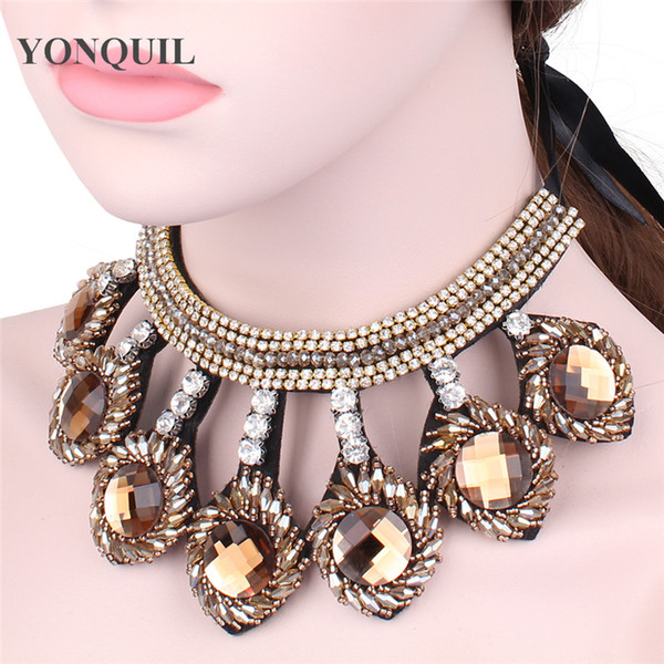 Vintage ribbon Choker Necklace Elegant ladies Woman Gift Fashion Jewelry False Collar Necklace Choker Chain for banquet free shipping SYBC47