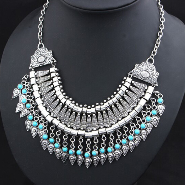 Tassel Carved Coin Retro Carved Coin Alloy Diamond Necklace Arrow Clavicle Chain Collarbone Chain Pendant Necklace DHL