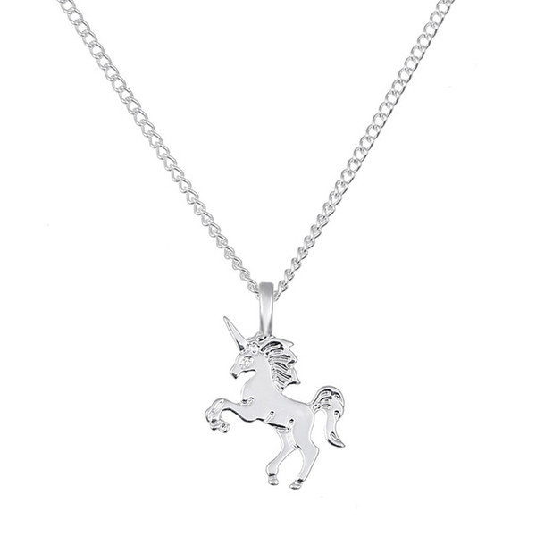 Gold Silver Unico
8000
rn Pendant Classic Horse Collarbone Chain Pendant Necklace Hand Stamped Fashion Necklace Jewlery