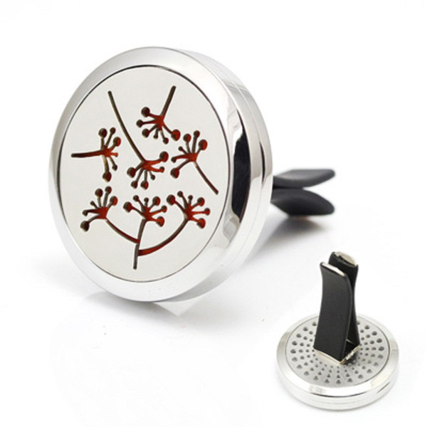 Newest Design Dandelion Car Perfume Locket 30mm Magnetic 316L Stainless Steel Aroma Essential Oil Diffuser Locket For Car