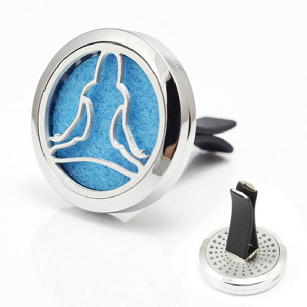 Newest Yoga Design Car Perfume Locket 30mm Magnetic 316L Stainless Steel Lucky Aroma Essential Oil Diffuser Locket For Car