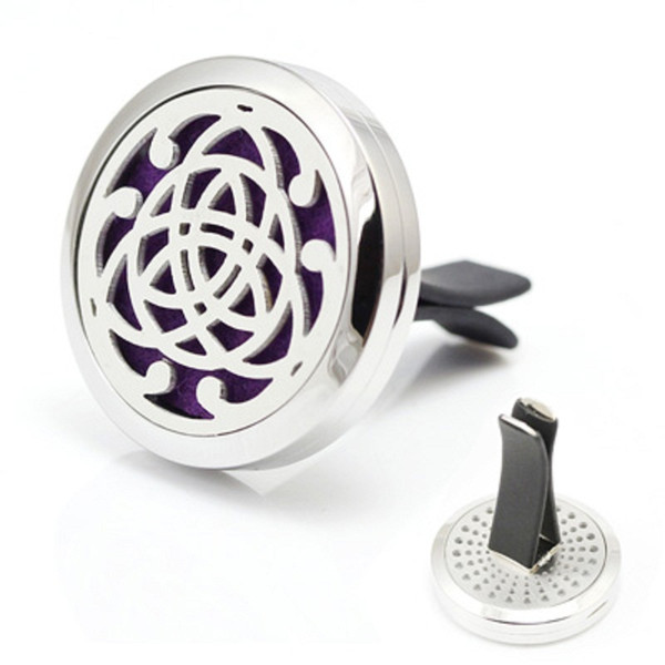 Lucky Celtic Knots Car Perfume Locket 30mm Magnetic 316L Stainless Steel Lucky Aroma Essential Oil Diffuser Locket For Car