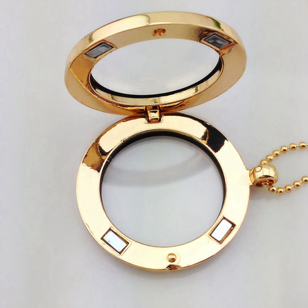 Hot sale 30mm Alloy Round Locket Necklace For Memory Charms DIY Open Album Picture Pendant Necklace For Men and Women