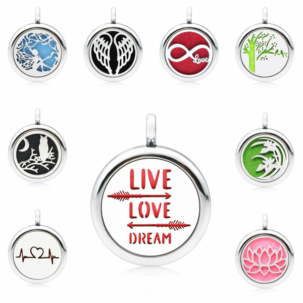 Love Dream Wing Owl Cupid Arrow 25mm Magnetic Essentional oil Perfume Aromatherapy Diffuser Locket Pendant Hang Locket Jewelry Making