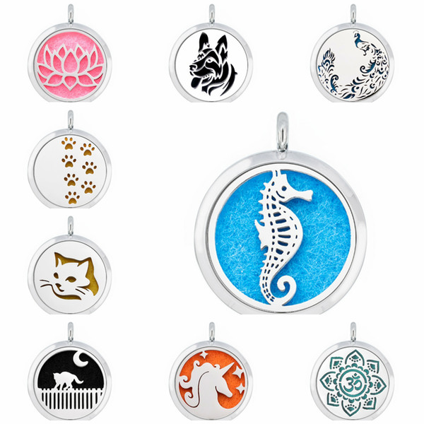 Sea Horse Peacock Mouse 30mm Magnet Essential Oil Aromatherapy Perfume Pendant Diffuser Locket Pendant Fit For Necklace Women Jewelry