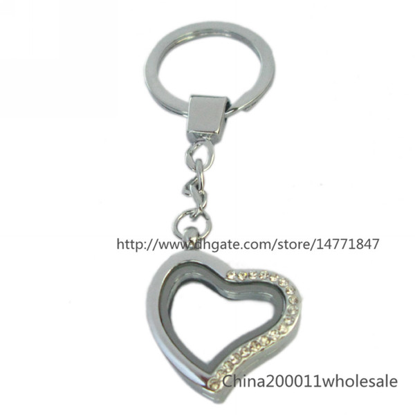 art Magnetic floating locket Keychain zinc alloy floating living locket Free shipping