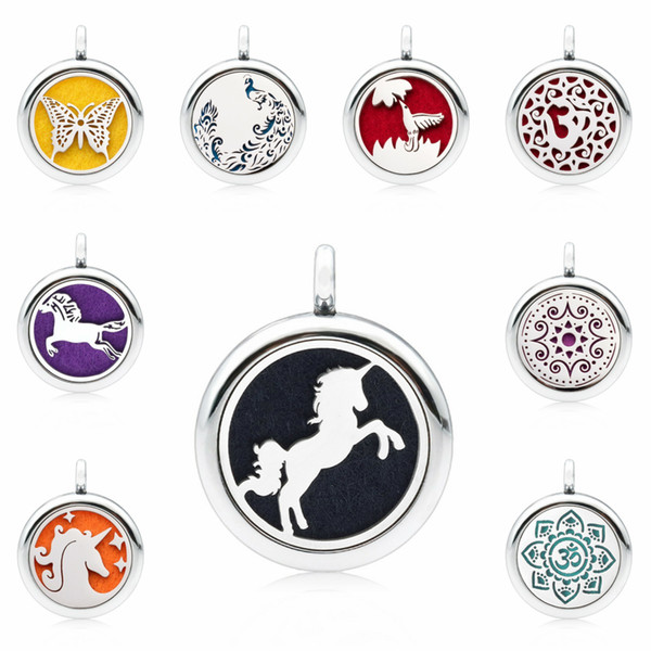 Jumping Horse Unicorn Peacock 25mm Magnet Essentional oil Perfume Aromatherapy Diffuser Locket Pendant Charms Locket Jewelry Making Women