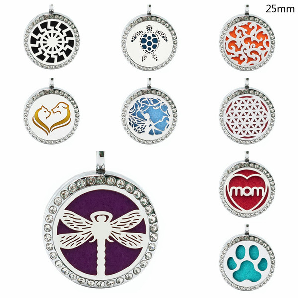 Dragonfly Tortoise Paw 25mm Crystal Magnetic Essentional oil Perfume Aromatherapy Diffuser Locket Pendant Locket Jewelry Making 1pc Pad