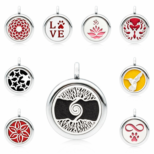 Mix Styles Flower Stars Love Paw 25mm Magnetic Essentional oil Perfume Aromatherapy Diffuser Locket Pendant Hang Locket Jewelry Making