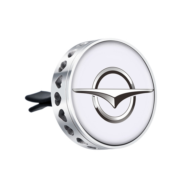 New Fashion Enamel Car Logo Diffuser Lockt Stainless Steel Aroma Diffuser Essential Oil Locket Car Diffuser Vent Clip