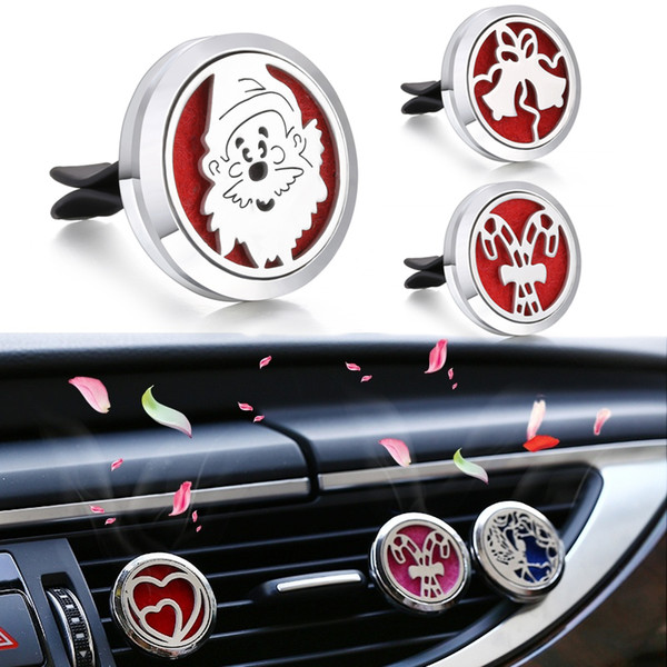 New 30mm Tree of Life Stainless Steel Car Air Freshener Perfume Essential Oil Diffuser Locket Christmas Gift