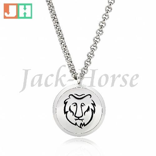 Stainless steel Essential Oil Diffuser Necklace Twelve Star Sign Pendant Aromatherapy Pendant Necklace with Pad #mms