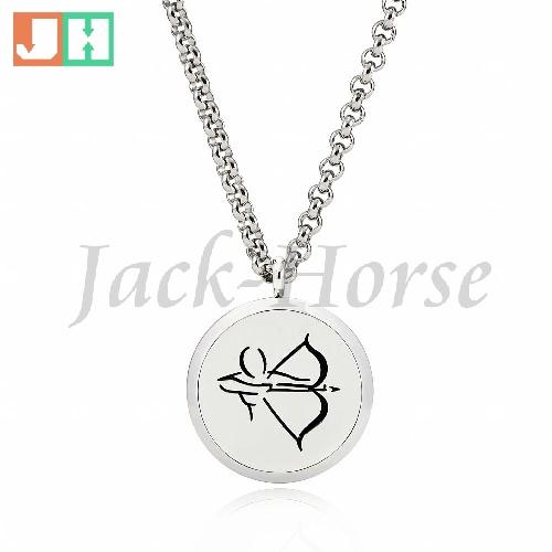 Twelve Star Sign Pendant Essential Oil Diffuser Necklace Aromatherapy Pendant Necklace charms accessories with Pad #mms