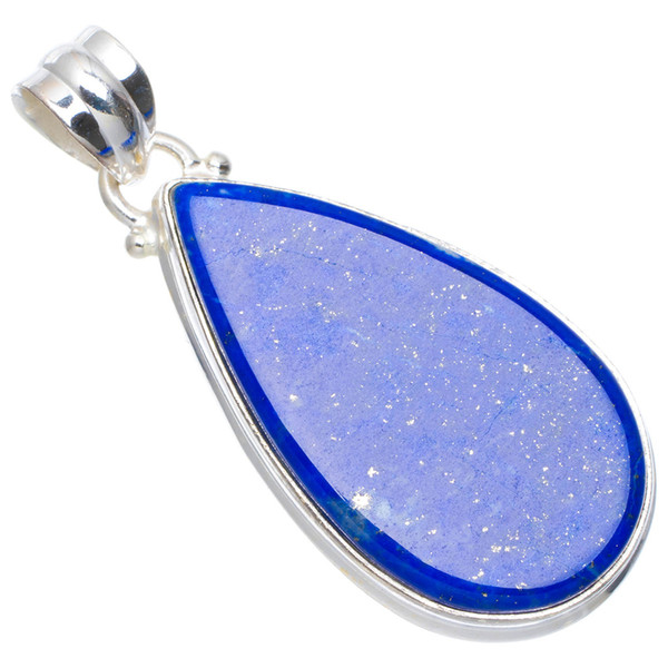 Natural Lapis Lazuli Handmade Unique 925 Sterling Silver Pendant 1.75