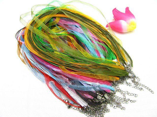 100 strings ribbon necklace Voile cord 18