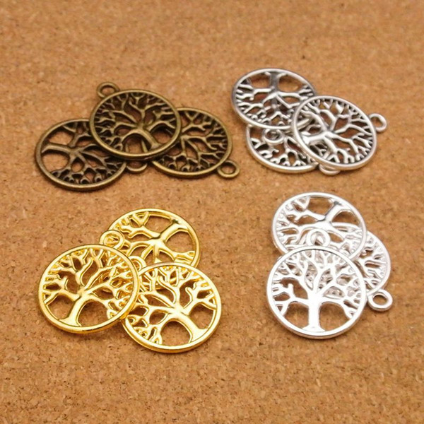 Vintage Charms Tree of Life Alloy Pendant Antique Bronze Metal Fits Bracelets Necklace DIY Jewelry Accessories 4 Style Fashion Pendant B926S