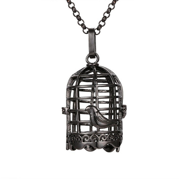 Geometric Hollow Metal Birdcage Pendants Lockets Cute Aromatherapy Perfume Diffuser Necklace Pendant Women 2018 Fashion Jewelry Accessories