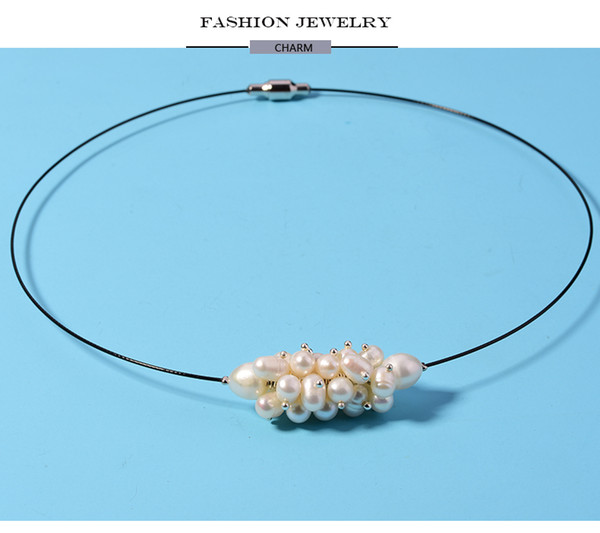 2019 new Fashion Natural freshwater Pearl Chokers Necklaces pearl Jewelry For Women 40cm wholesale New summer products