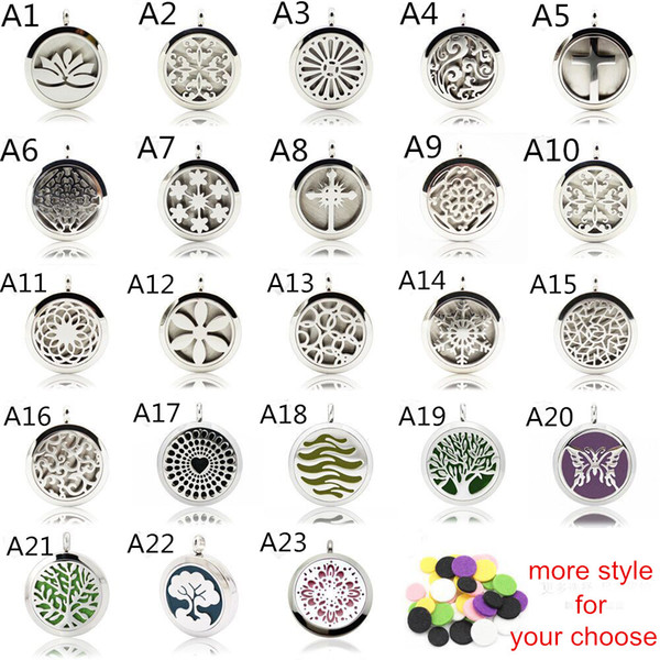 Hypoallegenic 316l Surgical Stainless Steel Aromatherapy Essential Oil Diffuser Necklace Perfume Locket pendant with ball chain