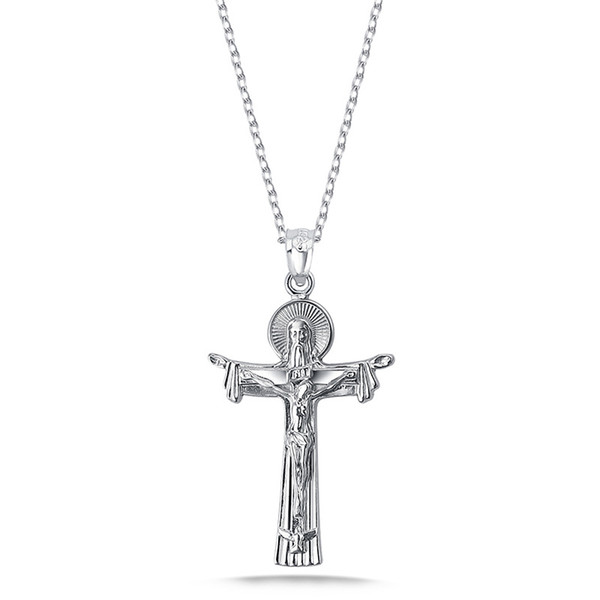 925 Sterling Silver Religion Christ Jesus Necklace Pendant