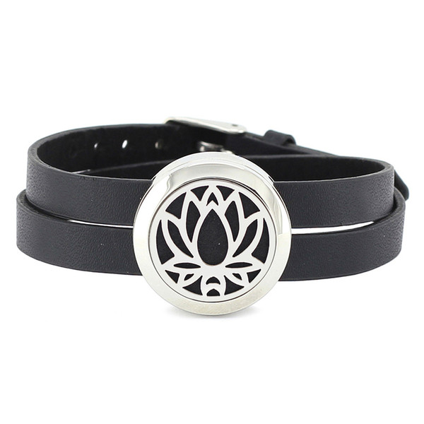 Fashion 25mm 316 stainless steel twisted-off essential oil diffuser bracelet aromatherapy locket bracelet(free felt pads)