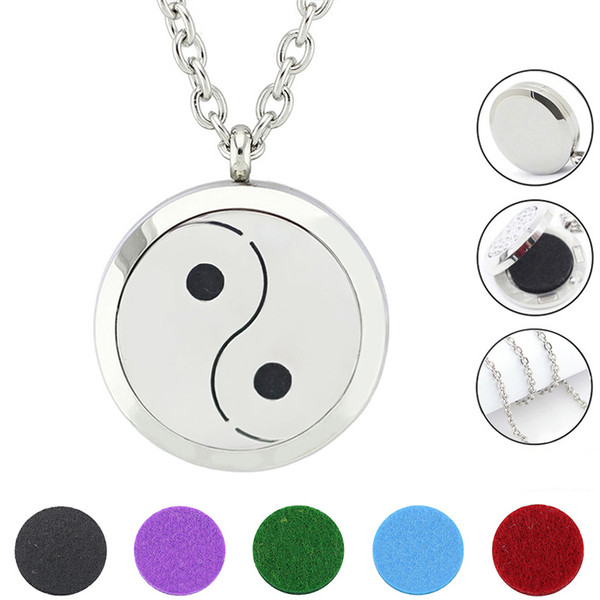 With Chain as Gift! New Fashion Magnetic Aroma Locket Pendant 316L Stainless Steel Perfume Diffuser Locket Necklace