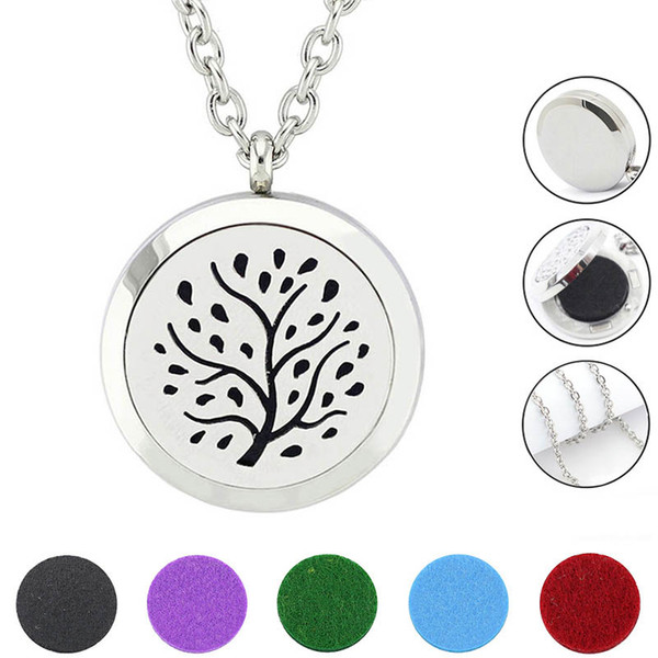 Free with Chain as Gift! Hot Sale Silver Perfume Locket Magnetic 316L Stainless Steel Diffuser Necklace