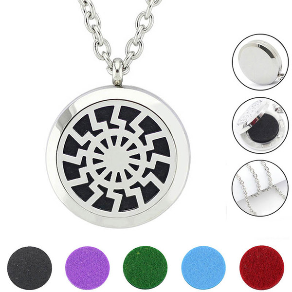 Free With Chain as Gift! Hot Sale 30mm Silver Aroma Locket Jewelry Magnetic 316L Stainless Steel Perfume Locket Necklace