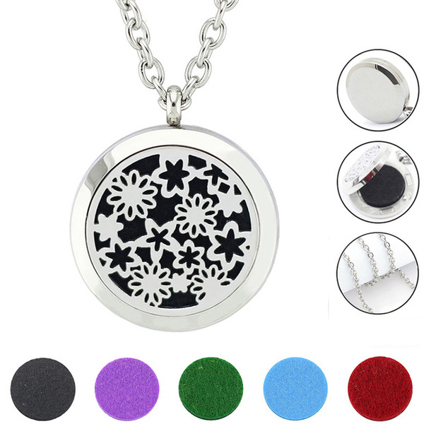 Free with Chain as Gift! Wholesale Magnetic Locket Pendant Jewery 316L Stainless Steel Aromatherapy Perfume Locket Necklace