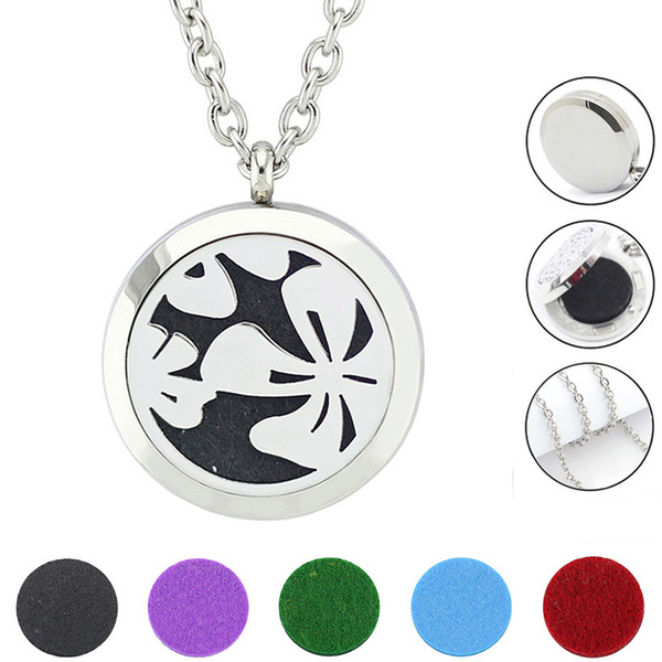 Free With Chain as Gift! Wholesale High Quality Perfume Locket Pendant Magnetic 316L Stainless Steel Aroma Locket Necklace