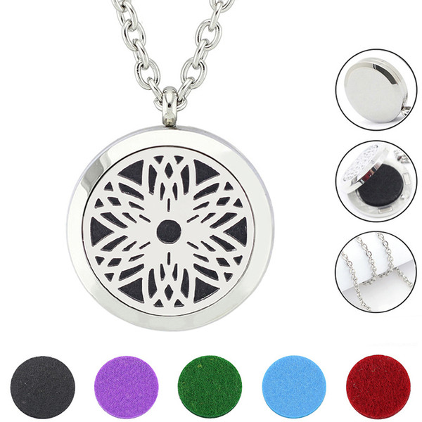 With Chain ad Gift! Hot Sale Magnetic Perfume Locket Pendant 316L Stainless Steel Aromatherapy Locket Necklace Wholesale