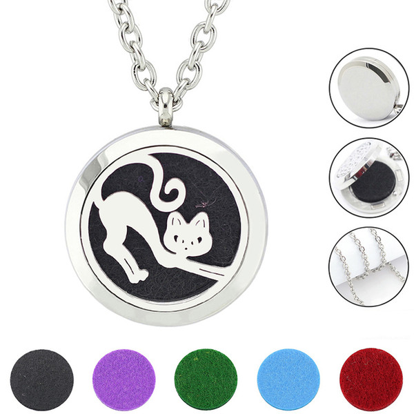 Free with Chain as Gift! New Arrival Perfume Locket Penant Magnetic 316L Stainless Steel Oid Diffuser Locket Necklace