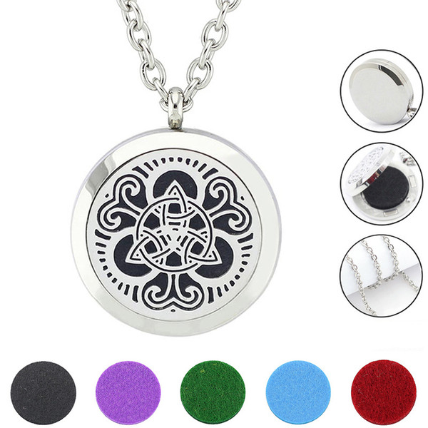 Free with Chain and Pads! New Fashion Diffuser Necklace Magnetic 316L Stainless Steel Silver Perfume Locket Pendant Jewelry Wholesale