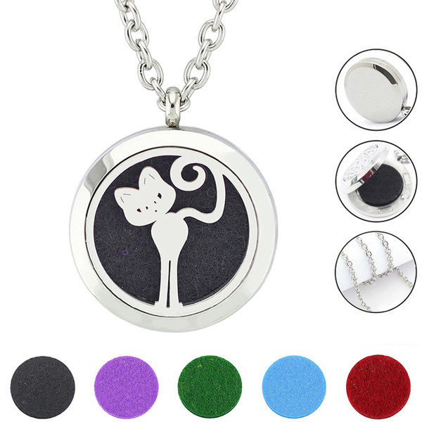 Free with Chain as Gift! New Arrival Fashion Magnetic 316L Stainless Steel Essential Oil Diffuser Locket Necklace Jewelry Wholesale