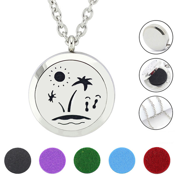 Free with Chain and Pads! New Trendy High Quality Magnetic Locket Pendant Jewery 316L Stainless Steel Aromatherapy Perfume Locket Necklace