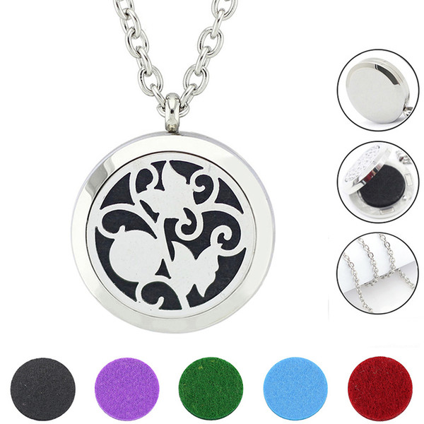 Free with Chain as Gift! New Trendy Higt Quality Perfume Locket Jewelry Magnetic 316L Stainless Steel Aromatherapy Necklace Wholesale