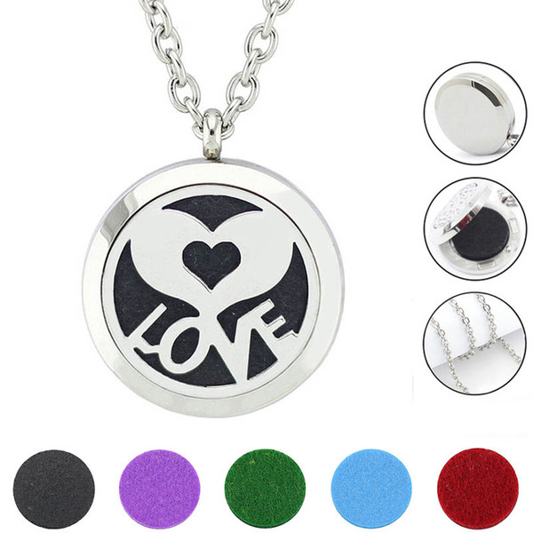 Free with Chain as Gift! 30mm Magnetic Aroma Locket Pendant 316L Stainless Steel Essential Oil Diffuser Necklace Wholesale