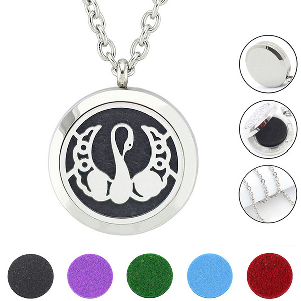 Free with Chain as Gift! Wholesale Silver Aroma Locket Jewelry Magnetic 316L Stainless Steel Perfume Locket Necklace