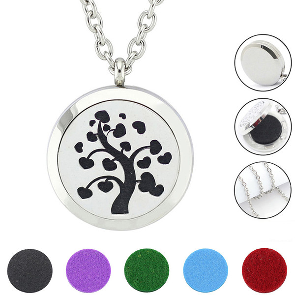 Free with Chain and Pads! Hot Sale Diffuser Necklace Magnetic 316L Stainless Steel Perfume Locket Pendant Jewelry Wholesale