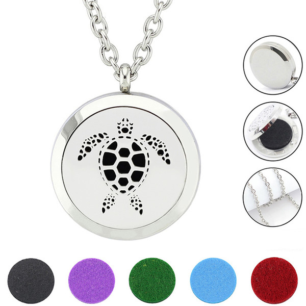 Free with Chain as Gift! New Arrival Magnetic 316L Stainless Steel 30mm Silver Aromatherapy Locket Necklace