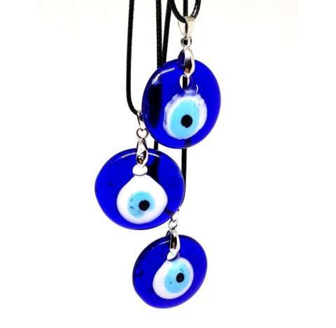 Turkey Kabbalah Glass Evil Eye Nazar Pendants Necklace Vintage Silvers Charms Choker Necklace Pendants Women Fashion Jewelry Accessories NEW