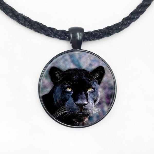 Black Panther Necklace Cat pendant Animal Nature Picture Gothic Glasses Pendant Necklaces Gift The the Jungle Book